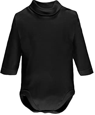 Ellepi 1 Pezzo Body 2800 Lupetto Manica Lunga Caldo Cotone Neonato Collo Alto Bambina Bimbo Mesi Anni. Nero 18 Mesi