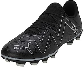 PUMA Herren Future Play Fg/Ag Fussballschuh, Schwarz Silber, 46.5 EU