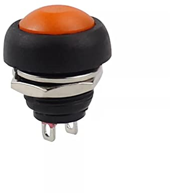 Drucktaster rund Taster 12mm DIY Druckschalter AC 1,5A/230V 12V NON-Momentan button Schalter | Orange
