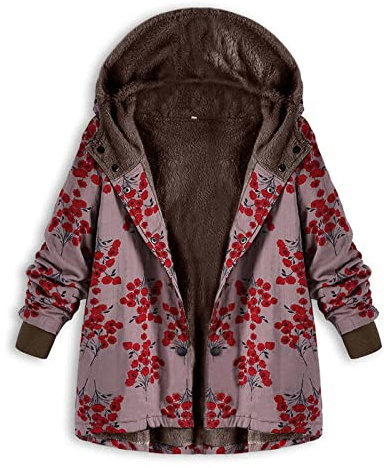 Mantel Damen, Fell Jacke Wintermantel Wasserdicht Warm Modetalente mode Strickjacken Blazer Anzug Fahrrad Regenbekleidung Oversize Daunenmantel Warnschutz Regenjacken Faserpelzjacke (Rot-1, XL)