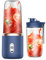 Mixeur rechargeable USB Portable Blender, Mixeur Sans Fil Sport Camping Fitness, Pour Smoothie, Milk shake, Jus de fruits et Légumes (Blue)