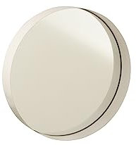 J-Line Spiegel RUND Rand Metall WEIß SMALL