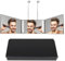 Kingbar 360 Grad Spiegel Mit LED, 3-seitiger Spiegel, Für Make-up, Duschspiegel, Rasierspiegel, Hängespiegel, Verstellbarer Kosmetikspiegel, Black