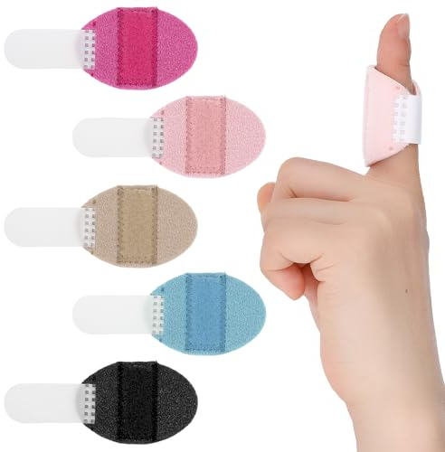 Jeffdad 5 Stück Fingerschiene, Verstellbare Fingerbandage Stacksche Schiene Splint Fingerorthese Zur Ruhigstellung Fingerlinge für Gebrochene Verstauchte Arthritis und Sehnenentzündung Unisex