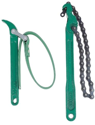 Angoily 2 Pz Chiave Inglese Chiave Giratubi Chiave Di Riparazione Giratubi a Catena Chiave Idraulica Apriscatole Per Impieghi Gravosi Chiave a Cinghia Tipo Di Cintura La Catena Acciaio