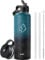 Stainless Steel Water Bottle with Straw, BUZIO Insulated Water Bottle with Straw Lid and Flex Cap 1180 ml Cold for 48 Hrs, Hot for 24 Hrs Double Wall Wide Mouth BPA Free Leak Proof, Starry Indigo