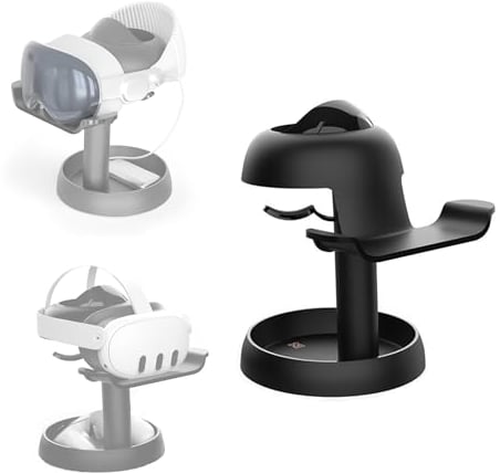 VR Headset Holder Touch Controller Stand Bracket Compatible with Quest 3/Quest 2/Pico 4/PSVR 2/Rift S/Rift VR Headset Display Dock Universal Accessories
