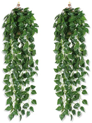 Confezione da 2 Pianta Edera Finta Pianta Finta da Interno Piante Artificiali Cadenti Per Decorazioni Interne, Ghirlande, Bellissime Decorazioni per la Camera, Matrimoni e Altro Ancora