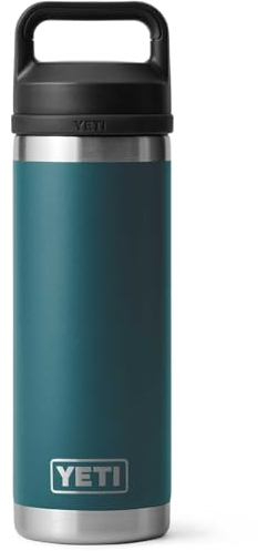 YETI Rambler Bottle Chug, Vacuum Insulated Stainless Steel Bottle with Chug Cap, Agave Teal, 18 oz (532 ml)