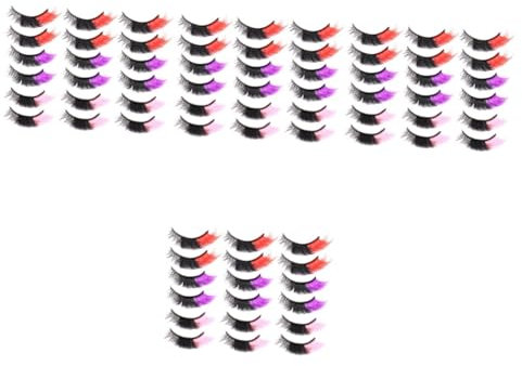 MAGICLULU Lot De 4 Faux Cils Pour Femme Maquillage Cosplay Halloween Festival Fête 9 Paires X 4