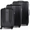 FERGÉ Kofferset 3 teilig Hartschale Marseille Reisekoffer Trolley-Set (Handgepäck, L, XL) 3er Set Hartschalenkoffer Roll-Koffer 4 Rollen 100% ABS schwarz