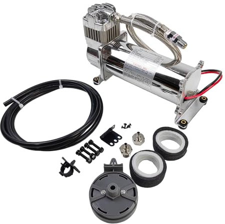 Heavy Duty Onboard 12V Air Compressors 200 PSI with Remote Mount Kit | Universal Fit for Truck Car Train Horn, Suspension Ride Bag System | Fits All 12V Vehicles like Truck Pickup SUV RV Marine