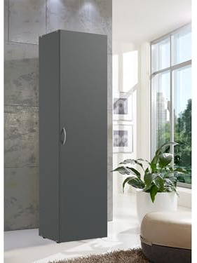 lifestyle4living | Vielseitiger Mehrzweckschrank | Schwarz | 40 cm Tiefe | Verschieden Breiten verfügbar | 6 Regalböden | Wechselbarer Türanschlag