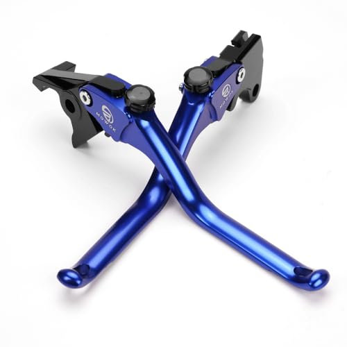 CCYYMOWOK MOWOK Motorrad Einstellbare Kurze Brems- und Kupplungshebel für MT07 MT-07 FZ07 2014-2025 Zubehör Tenere 700 XSR 700/900 ABS FZ09 MT-09 TRACER 2015-2020 FZ8 FZ6R XJ6N XJ6 Diversion (Blau)