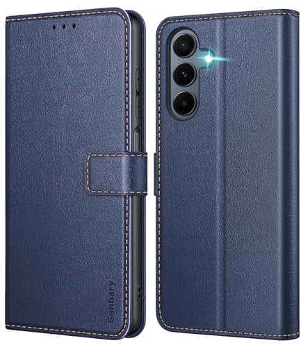 Ganbary Coque pour Samsung Galaxy A16 4G/5G, [Housse en Cuir PU Premium] [Etui à Rabat] [Pochette de Portefeuille], Étui de Protection pour Samsung Galaxy A16 4G/5G - Bleu