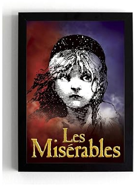 STONE ROSES Gerahmter Kunstdruck Les Miserables, Musiktheater, A5, Rahmen 21 x 16 cm, Musikklassiker