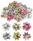 Wilhelm Sell® 60x Geschenkschleife selbstklebend - 5 x 2 cm Bunte Schleifen für Geschenke - dekorative Fertigschleifen für Weihnachten, Geburtstage und Hochzeiten (silberfarben/goldfarben/rosé)