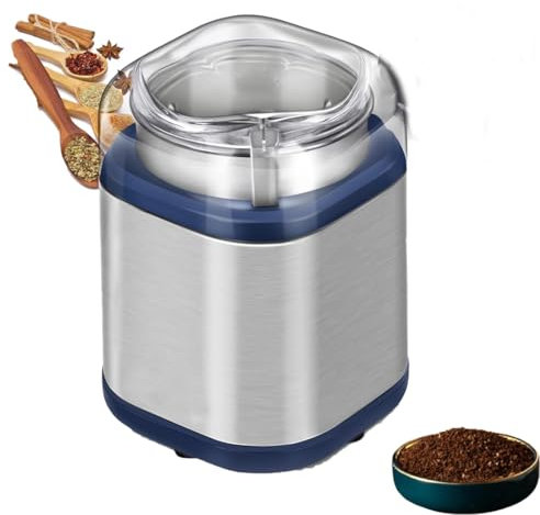 200W Spice Grinder, Electric Herb Grinder, Insulated Body, with Safety Lock, Electric Grinder, with Stainless Steel Blade, for Flower Buds Dry Spices Herbs