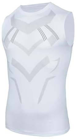 AMZSPORT Canotta Compressione da Uomo Sport Senza Maniche Base Layer Asciugatura Rapida Top
