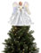 25Cm Weihnachtsengel Baumspitze, Weihnachtsengel Weihnachtsbaumspitze, Christbaumspitze Engel Leuchtet Auf Baumspitze Engel, Engel Stoff Weihnachtsbaum Spitze für Zuhause-Party-Dekorationen