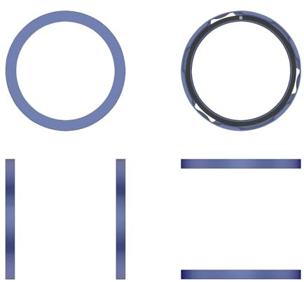 Metall Lünette Ring Kompatibel für Nothing CMF Watch Pro 2, Smart Watch Lünette Rahmen Abdeckung Ersatz Smartwatch Hard Case Flach Modell (Blau)