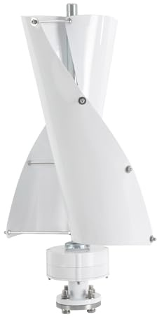 500W DC Windturbine Generator Kit Vertikale Achse mit Controller Stromerzeugung Maximaler Geschwindigkeitsschutz (24V, Weiß)
