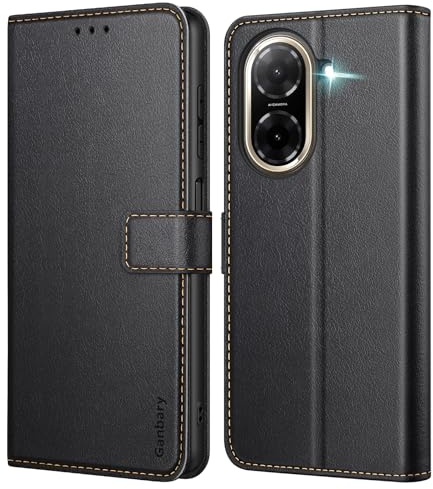 Ganbary Handyhülle für Xiaomi Redmi A5 (Nicht für 5G) Hülle, Premium Leder Klapphülle [Kartenschlitzen] [Magnetverschluss] [Standfunktion] kompatibel mit Redmi A5 Schutzhülle, Schwarz
