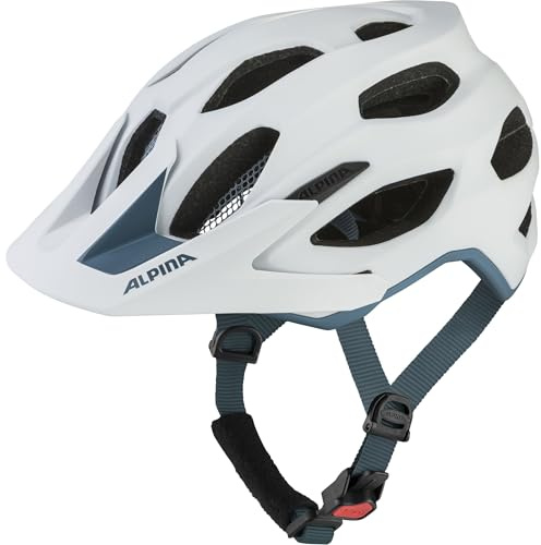 ALPINA Carapax 2.0 MTB-Fahrradhelm, White Pebble Blue matt, 52-57 cm