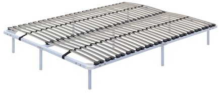 i-flair Lattenrost Metallbett Ortho 180x200 cm Weiß | Gästebett/Futonbett, mit Füßen & Stauraum, stabiler Lattenrahmen, für alle Betten & Matratzen geeignet, 28 cm hoch