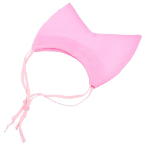 Alasum Waterproof Cat Bath Shower Cap with Ear Covers Pink Pet Ear Protector Snood for Cat Swimming and Bathing Suitable for Sphynx