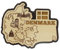 Printtoo Daenemark Karte Kuehlschrankmagnet Souvenir aus Holz Geschenk Collectibles