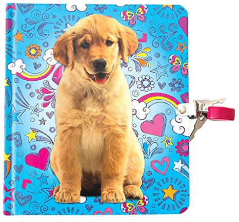 Playhouse Puppy Doodles Lock and Key Lined Page Diary for Kids