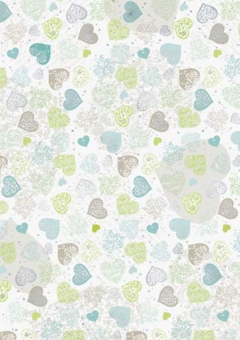 Heyda Karton A4 200g Big Hearts Mint