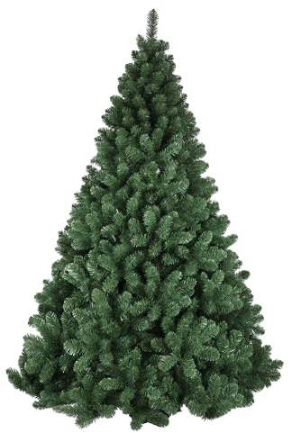 Albero di natale Pino 150 180 210 240 270 CM SUPER FOLTO REALISTICO VERDE NATALE (150CM)