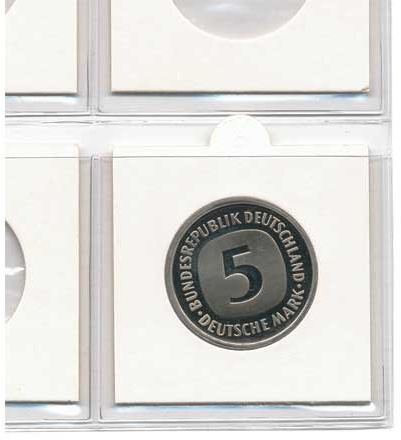 SAFE 1000 Münzrähmchen 50x50mm zum Heften Innendurchmesser 38 mm