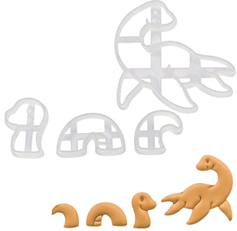 2er Set Loch Ness Ausstechformen (Formen: Loch Ness und 3-teiliges Loch-Ness-Monster), 2 Teile, Bakerlogy