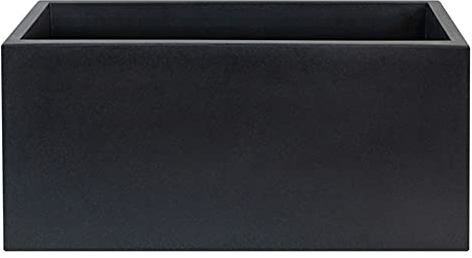 MACETERO DE POLIETILENO ANTRACITA 80X40X40 CM