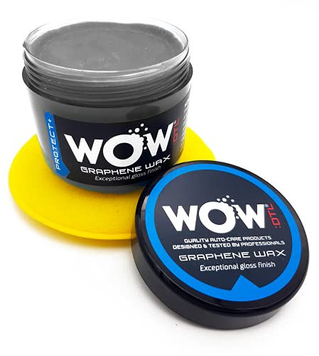 WOW:DTL Graphene Paste car wax 100g Protection with a High Gloss Finish (Free applicator pad) - Contains Premium Carnauba, Bees & Montan wax, infused with graphene