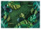 Fototapete Dschungel Pflanzen Blätter Monstera grün Natur Tropische Wohnzimmer Schlafzimmer Wandtapete Vlies Tapete UV-Beständig Montagefertig (14100, V8 (368x254 cm) 4 Bahnen)