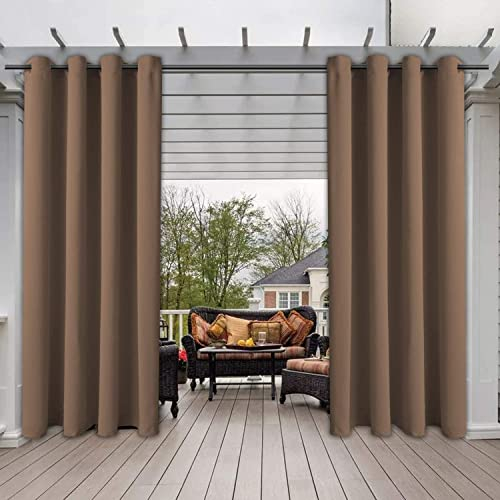 AIYOUVM Outdoor VorhäNge Wetterfest, Pergola Markise, Sonnenschutz TerrassenüBerdachung, Sichtschutz,Blickdicht, für Balkon Terrasse Veranda Pergola Gartenlaube-132x213cm