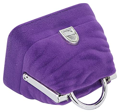Gatuxe Ring Schmuckkästchen, Ringkästchen klein Exquisites Leichtgewicht für Aufbewahrungsohren(Violett)