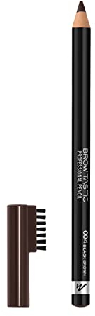 Manhattan Brow'Tastic Professional Pencil Fb. 004 Black Brown, Augenbrauenstift mit integriertem Bürstchen, 1,4 g