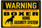 Boxer deutscher Dog Schild Warning Security System Türschild Hundeschild Warnschild Warnung