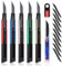 WORKPRO Set di 5 Taglierine Professionali, Taglierina Standard Staccabile da 9mm, Coltello Grafico con 10 Lame di Ricambio SK5, Ideale per Tagliare Carta, Cartone