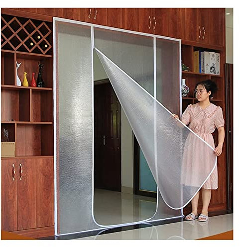 IBOWZ Film Isolant pour fenêtre Kit d'isolation de fenêtre, Film de fenêtre en Verre Double Couche épaissie Coupe-Vent Rideau Fermeture éclair Pare-Brise avec Ruban d'étanchéité Personnalisable (C