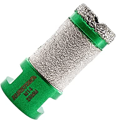 KURSTOL Diamond core drill bit - Diamond Finger Milling Bit Dia 25mm X M14 Thread for Enlarging Shaping Round Bevel Existing Holes in Porcelain,Hard Ceramic,Granite,Marble Roun