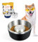 ikitchen Slow Feeder Dog Bowls, 64 Oz Stainless Steel Large Pet Feeding Bowl, Slow Down Eating Preventing Choking Healthy Dog Bowl for Medium Large Sized Dogs (64 Ounces/8 Cup, Black)
