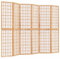 6 teilig Paravent Faltbarer, Raumteiler Spanische Wand mit Streben aus Holz, Sichtschutz Raumtrenner Trennwand Stellwand Sichtschutzwand Home Office Deko, 240x170 cm