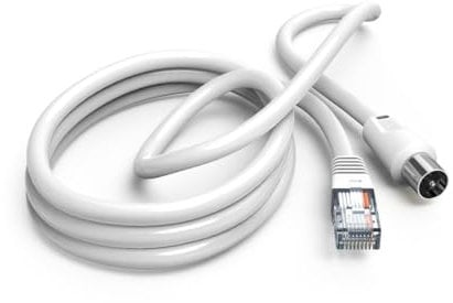 Hama Cordon d'antenne, fiche Coax. mâle - fiche RJ45, 2,5 m, Blanc