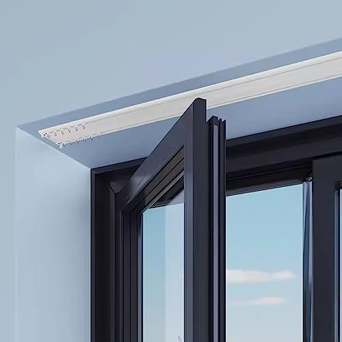 Binario Tenda Soffitto Doppia Porta Tenda con Ganci a Rulli, Pista per Tende a Soffitto per Finestre a Basso/ Patio/ Ospedale/ Camper/ Doccia, Aste per Tende da Parete ( Color : White , Size : 3.1m/10